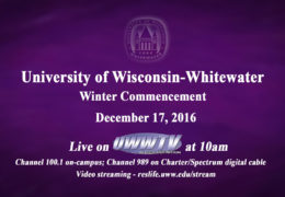 Winter Commencement airs LIVE on UWW-TV
