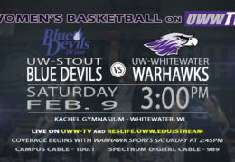 UWW-TV Brings You UW-Whitewater Women’s Basketball v. UW-Stout Blue Devils LIVE Tomorrow Afternoon!