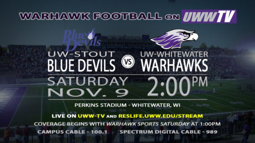 UWW-TV Broadcasting Warhawk Football This Saturday LIVE!