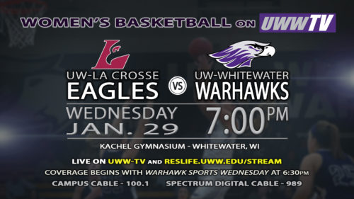UWW-TV Broadcasting Warhawk Women’s Basketball This Wednesday LIVE!