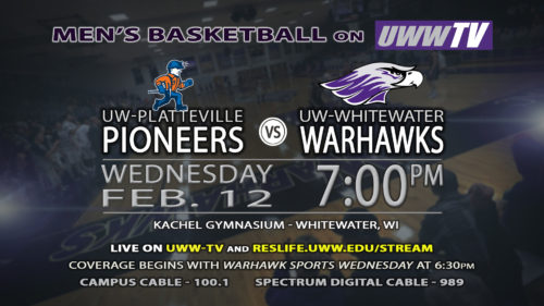 UWW-TV Broadcasting Warhawk Men’s Basketball This Wednesday LIVE!