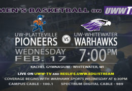 UW-Whitewater vs. UW-Platteville, Wednesday night at 7 pm