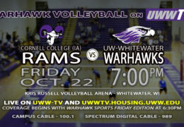 Warhawk Volleyball vs. Cornell College Rams at 7pm tomorrow