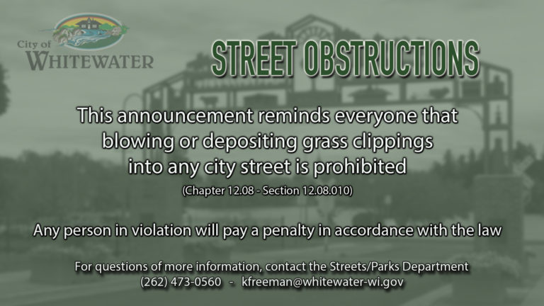 Street Obstructions